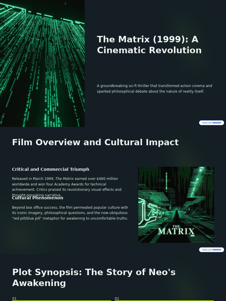 The Matrix: Impact and Legacy Explained | PDF