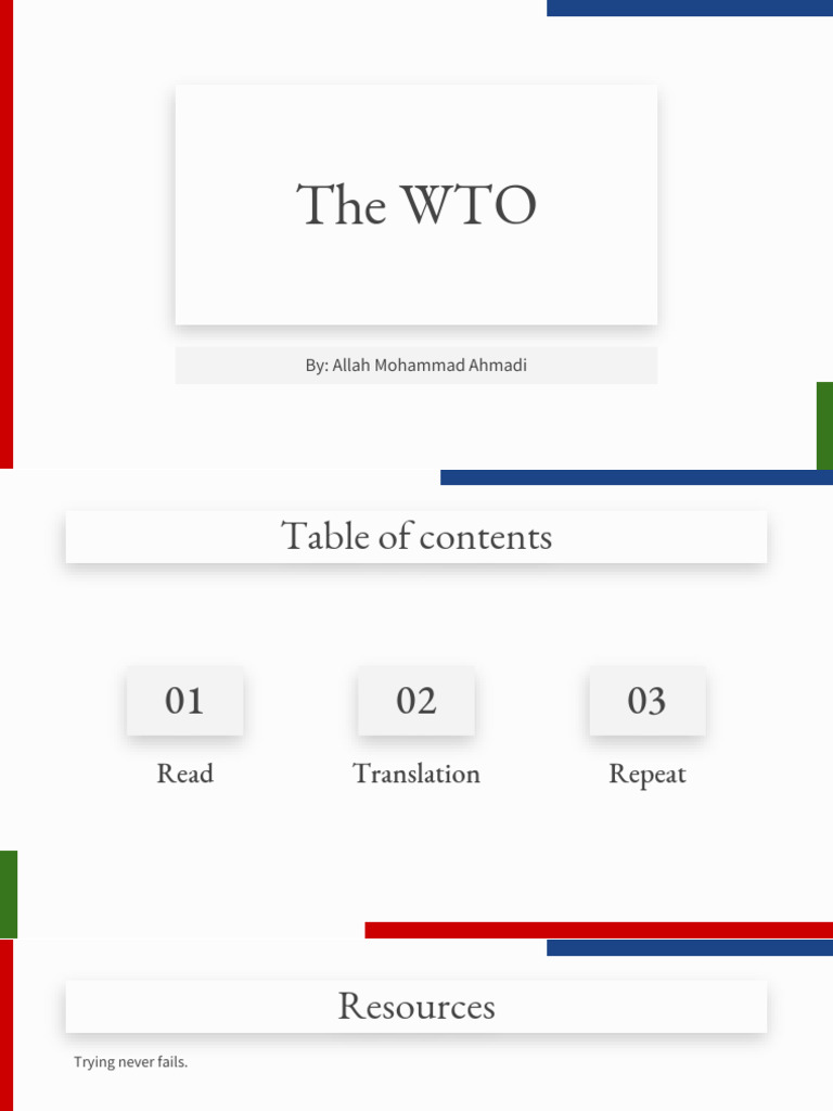 WTO Translation | PDF