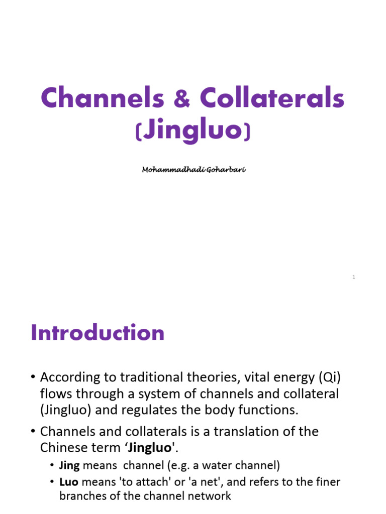 Channels & Collaterals | PDF | Meridian (Chinese Medicine) | Anatomy