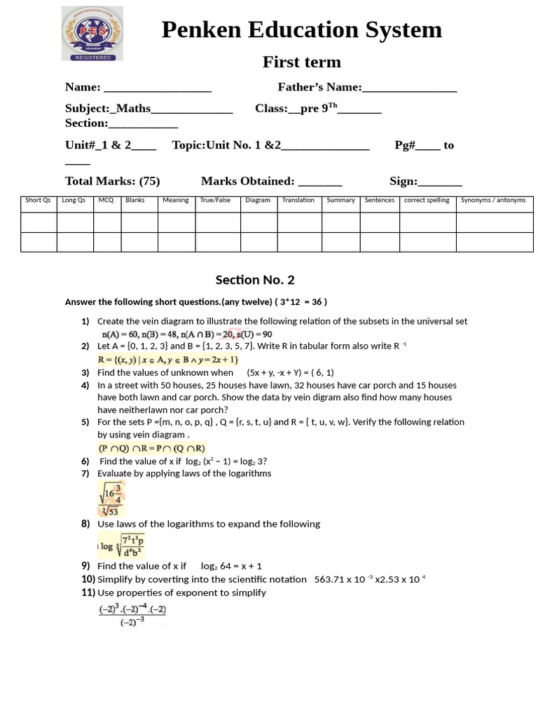 Mid Term Maths Pre 9th | PDF | Earthquakes | Mathematics