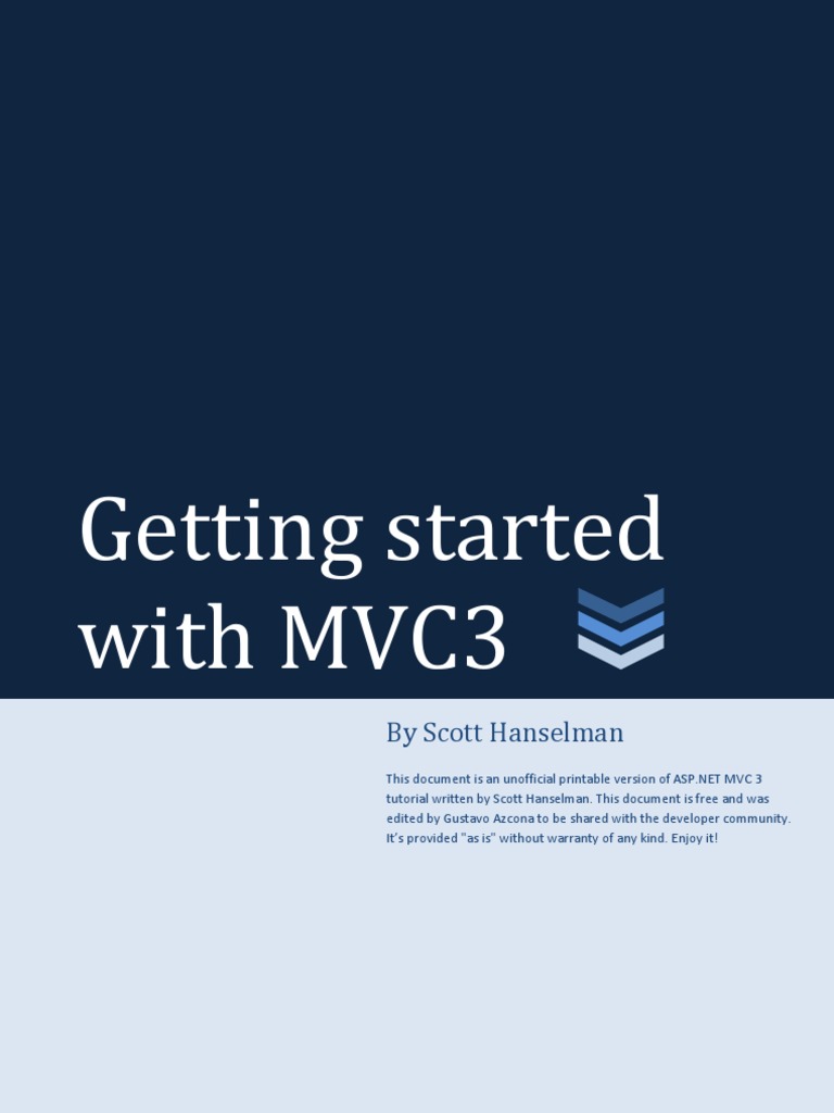Getting Started With Mvc3 Cs | PDF