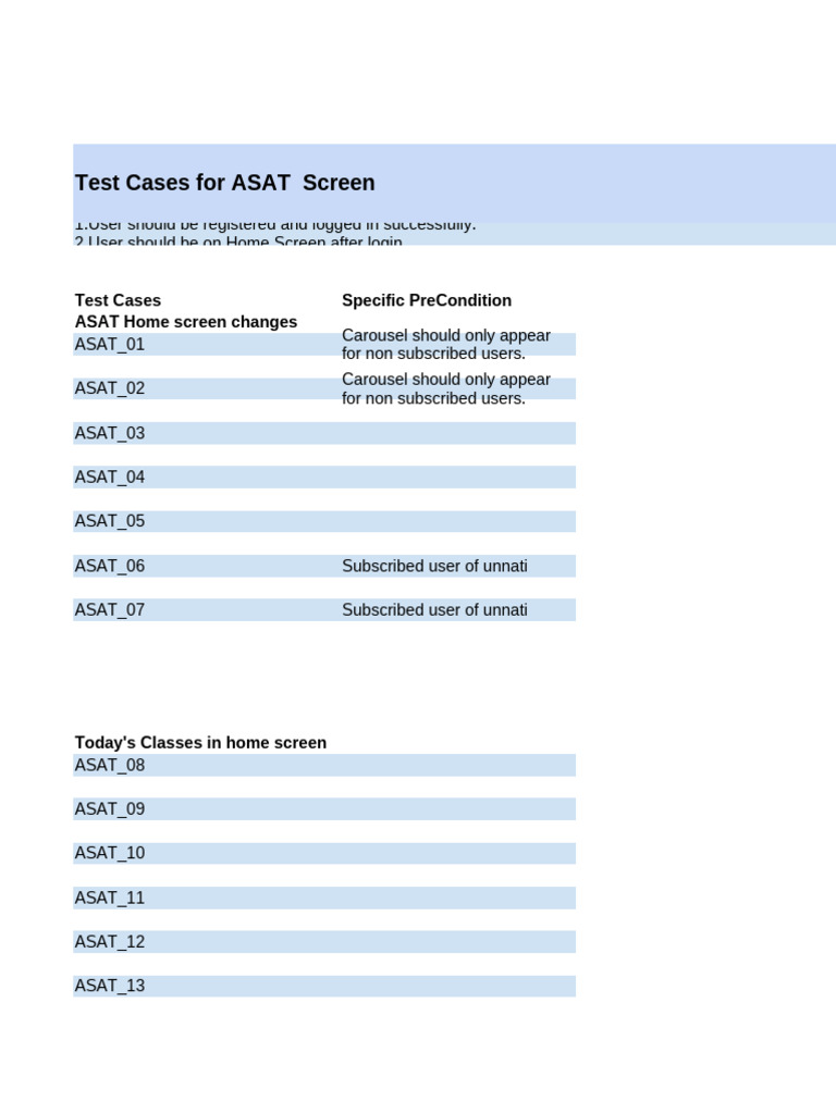 ASAT Screen Test Cases Overview | PDF | Button (Computing) | Computing