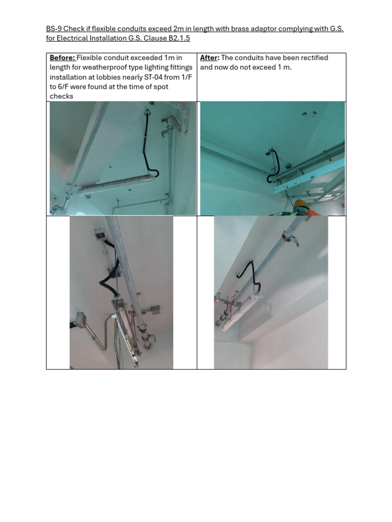 (BS-9) Photo Record For Flexible Conduit Spot Check - ST-04 - 1F-6F | PDF