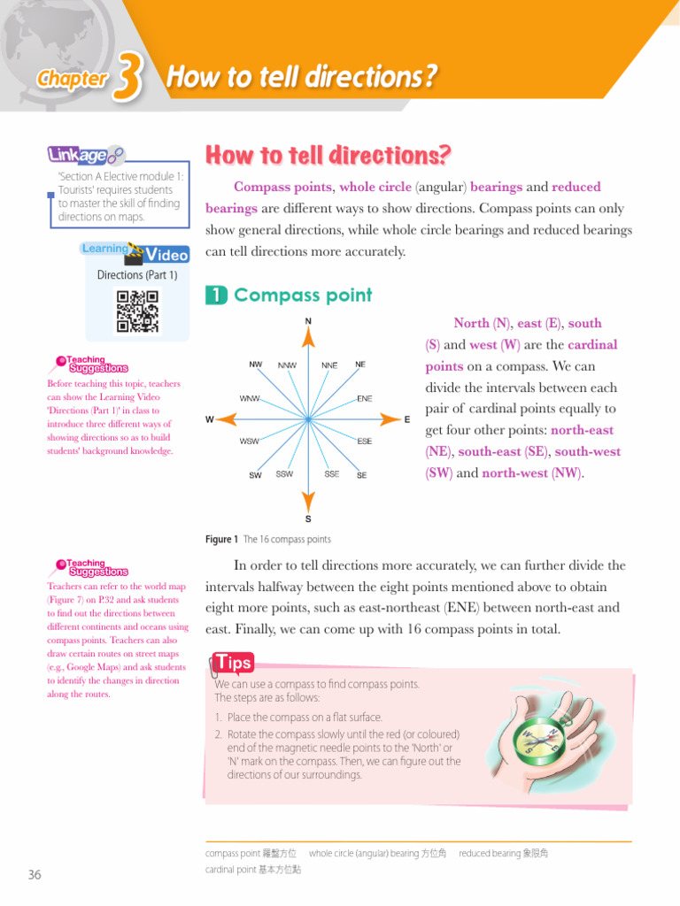 Understanding Directions: Compass & Bearings | PDF | Compass | Angle