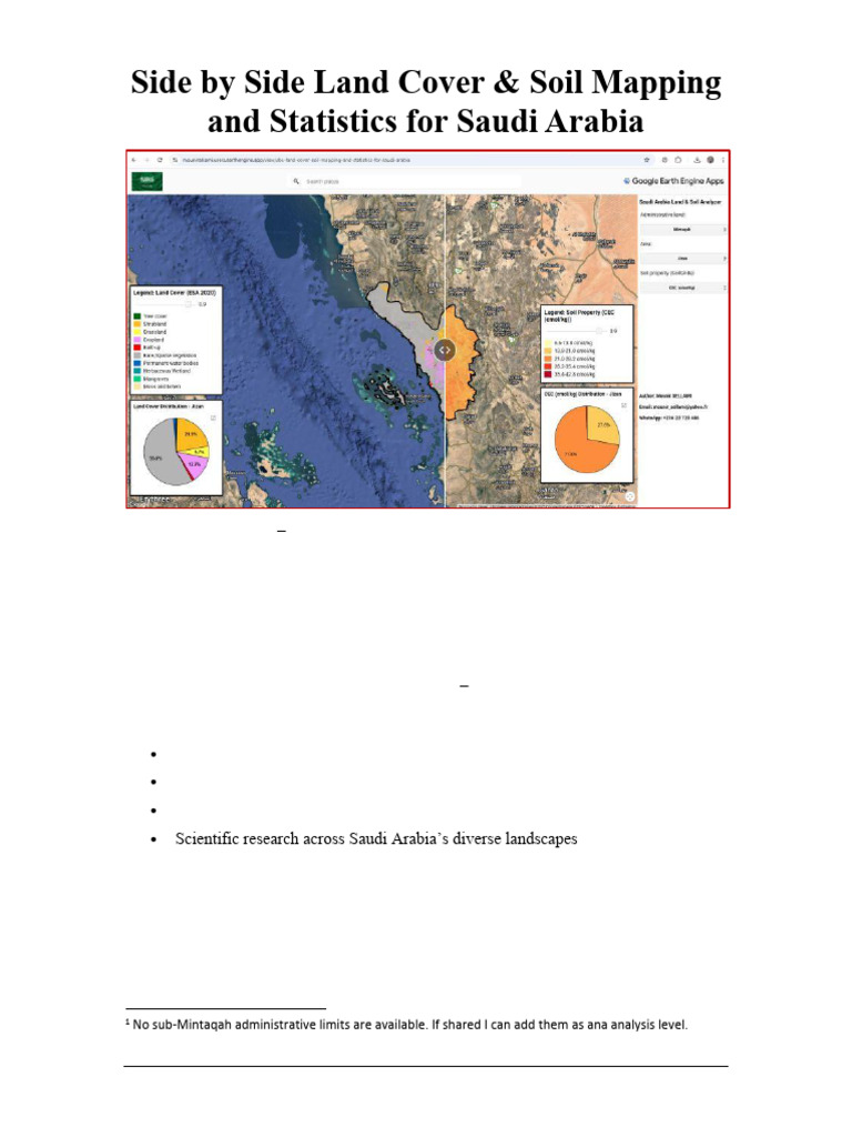 Land Cover and Soil Mapping in Saudi Arabia | PDF | Soil | Agriculture