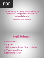 Download Formulasi Lip Tint Yang Mengandung Biji Kesumba Keling by Rizky Prawitasari SN95071427 doc pdf
