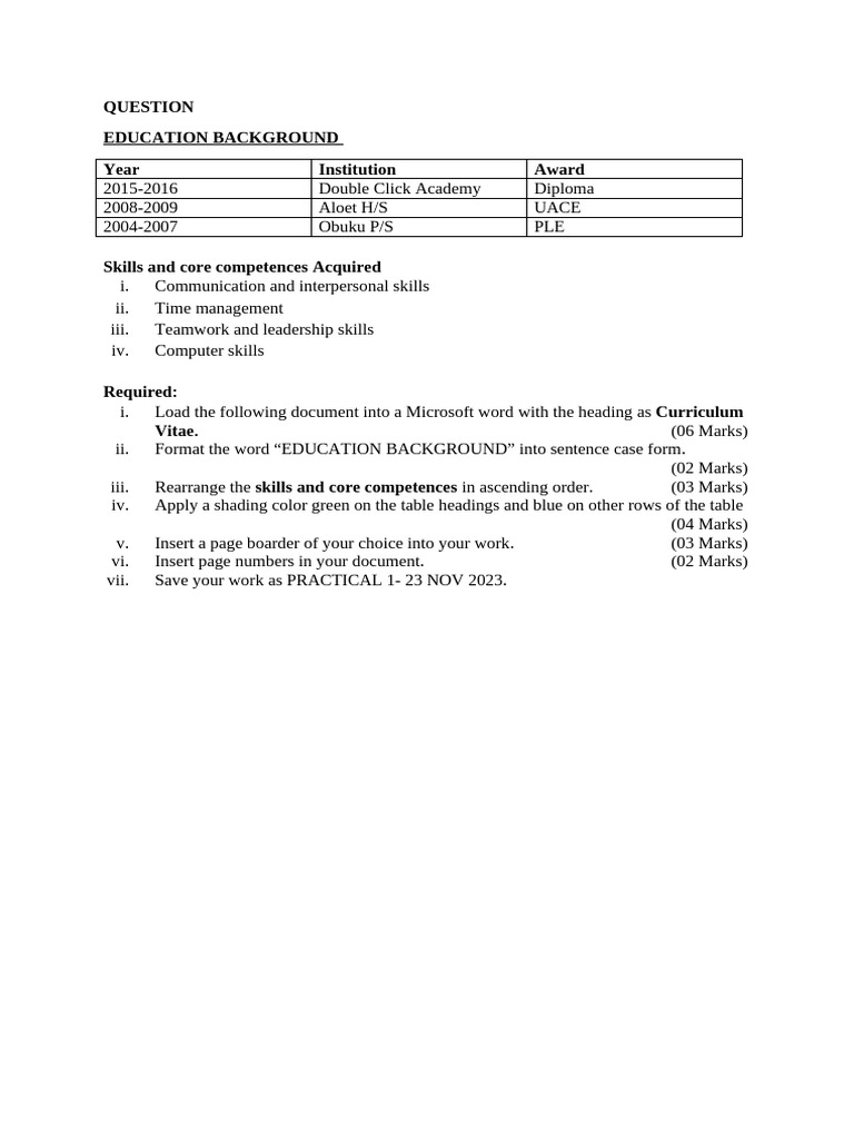 Practical 1 - 23 Nov 2023 | PDF