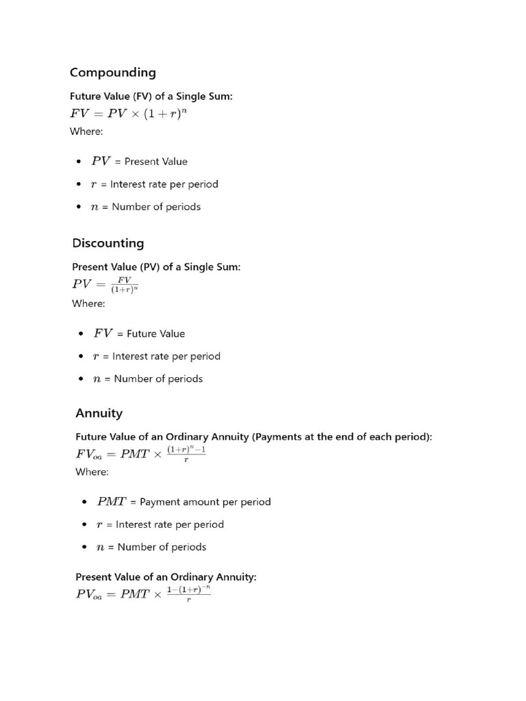 Formulas | PDF