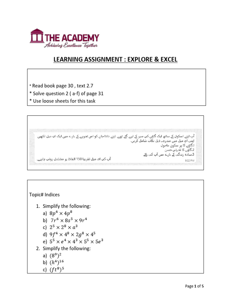 Comprehensive Learning Assignment Guide | PDF | Cell (Biology ...