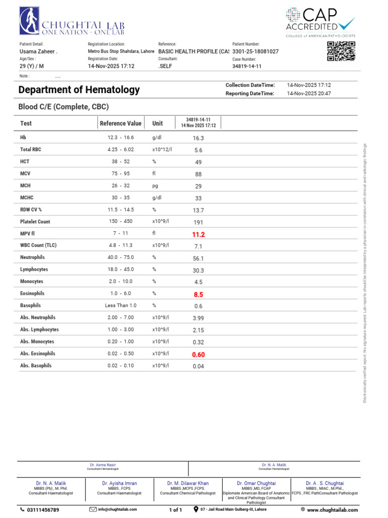 Comprehensive Blood and Health Report | PDF | Pathology | Clinical Medicine