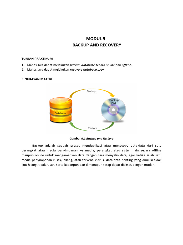 Backup dan Recovery Database Efektif | PDF