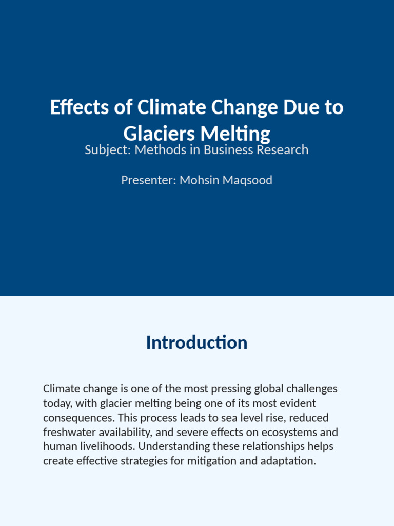 Climate Change Presentation Mohsin Maqsood Styled | PDF | Climate ...