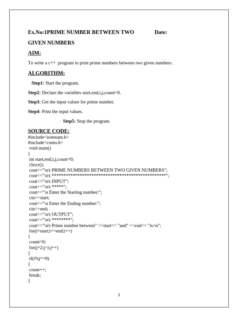 C++ Programs for Prime Numbers and More | PDF | C++ | Method (Computer ...