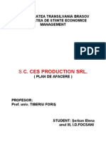 Plan de Afacere Sc. Ces Production Srl.