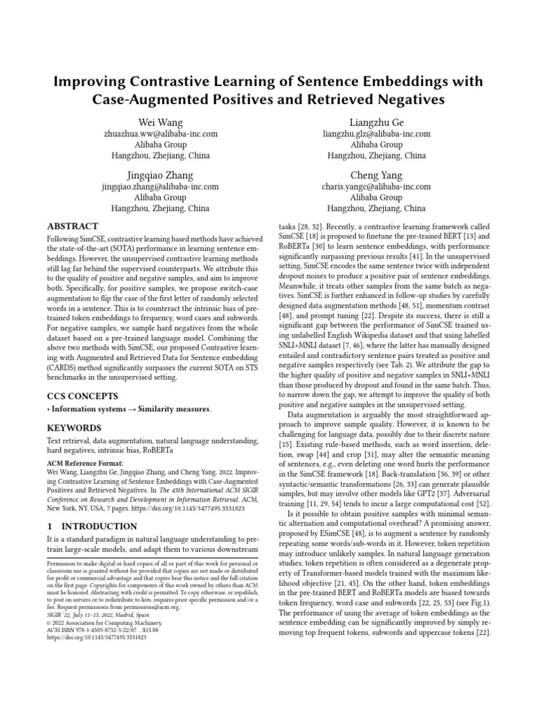 Enhancing Sentence Embeddings with CARDS | PDF | Linguistics | Learning