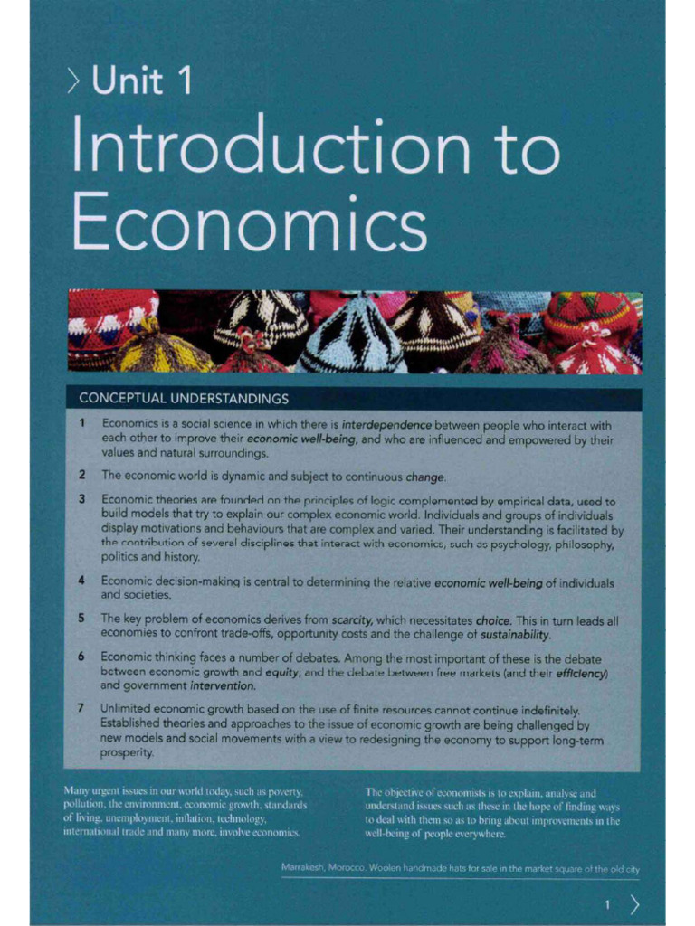 IB Ch1 The Foundations of Economics | PDF