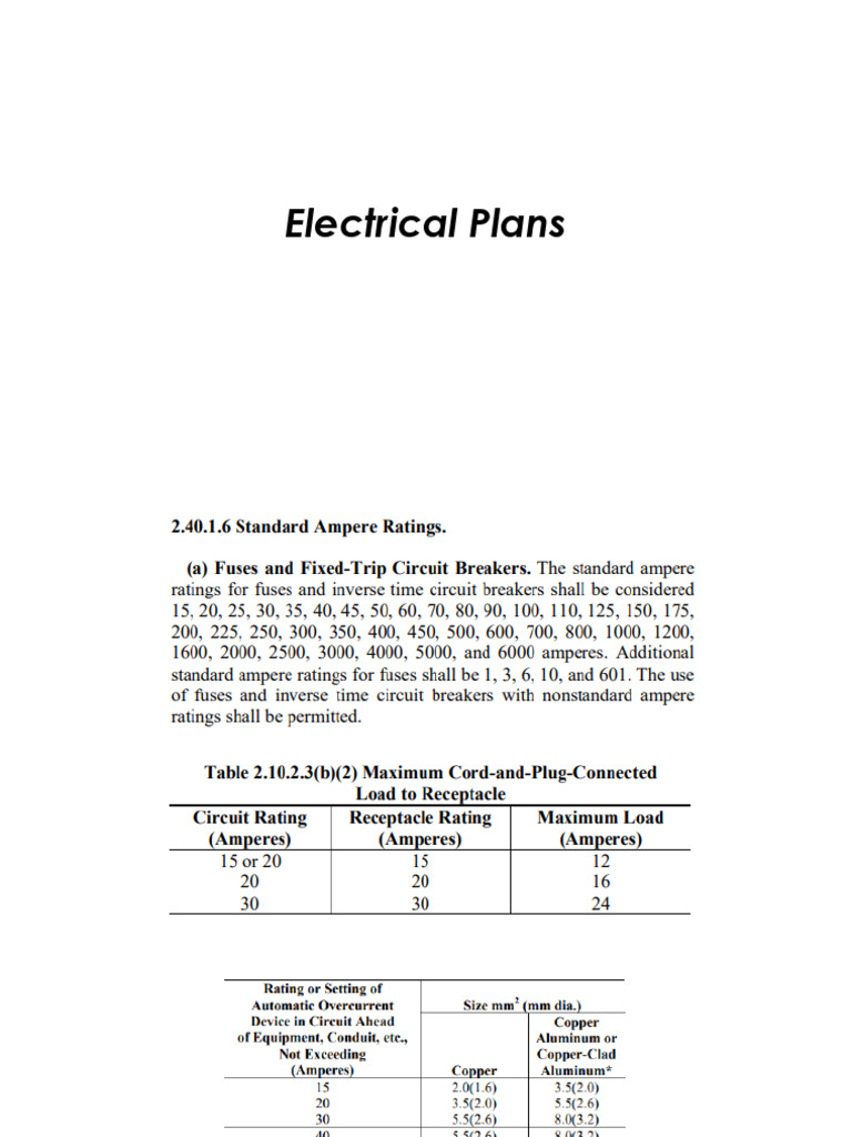 05 - Electrical Plans | PDF