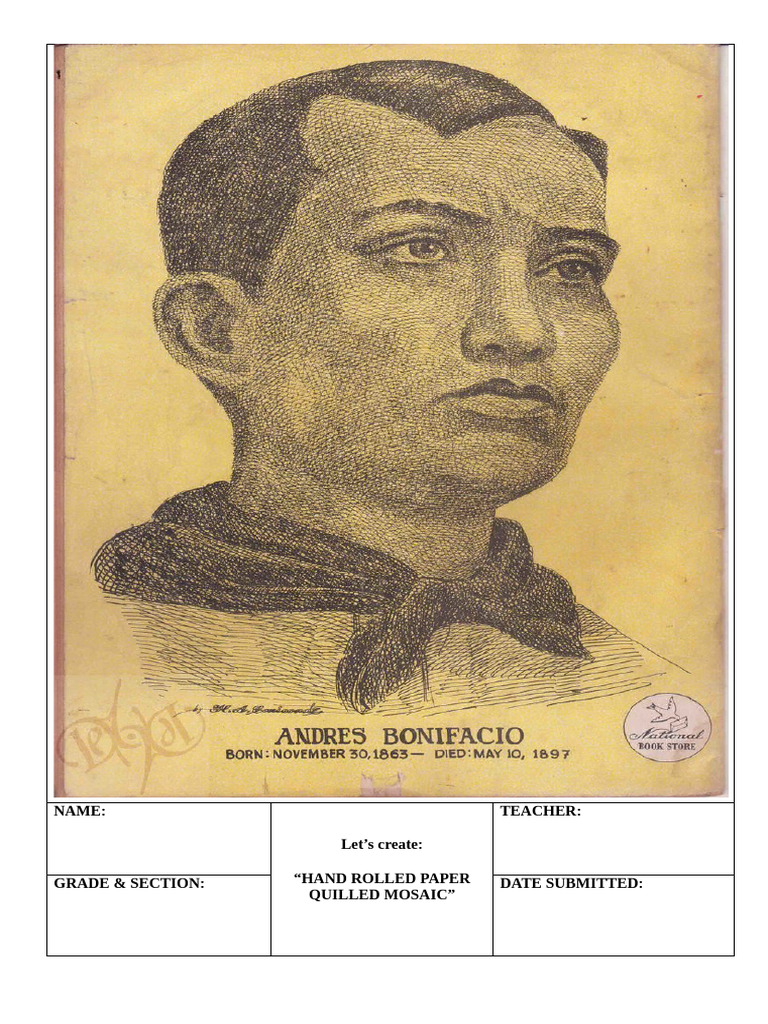 Hand Rolled Paper Quilled Mosaic Andres Bonifacio | PDF