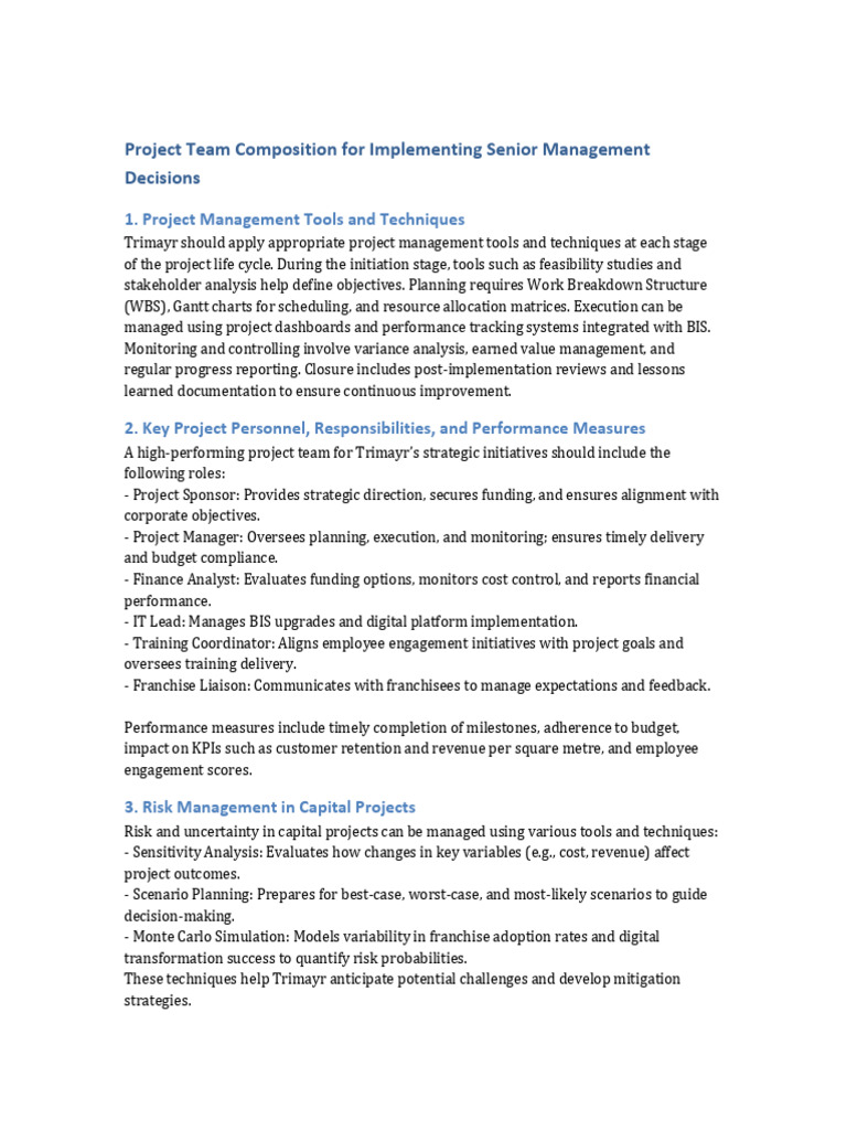 Project Team Composition | PDF | Project Management | Business