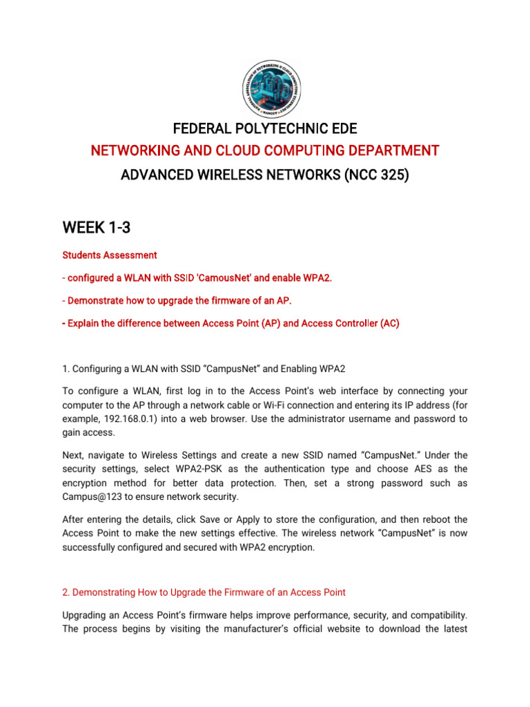 WLAN Configuration and Management Guide | PDF | Wireless Lan | Wi Fi