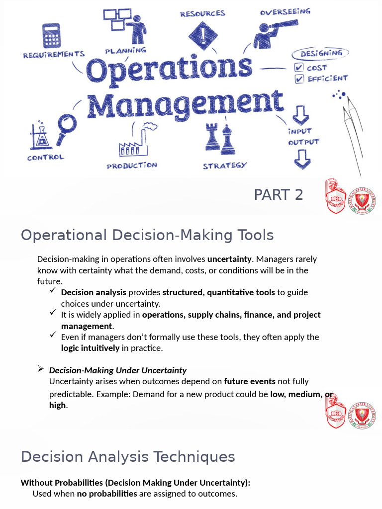 Operational Decision-Making Tools Guide | PDF | Decision Theory ...