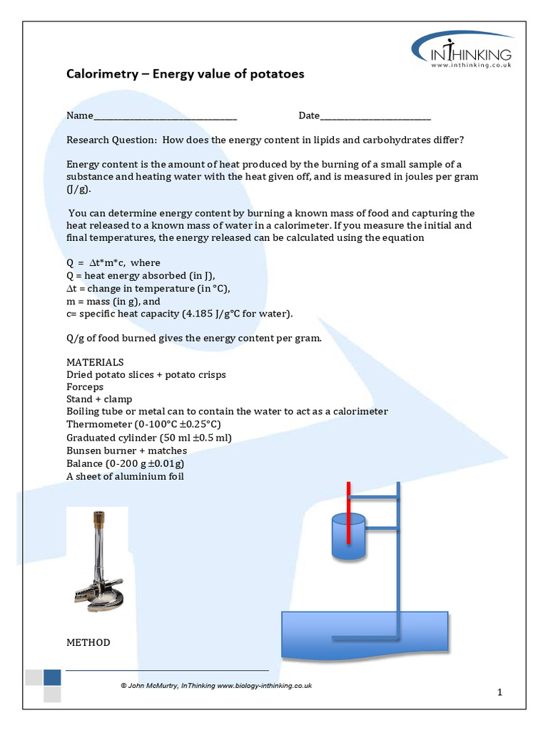 Calorimetry Lab - 251031 - 135445 | PDF | Heat | Calorie