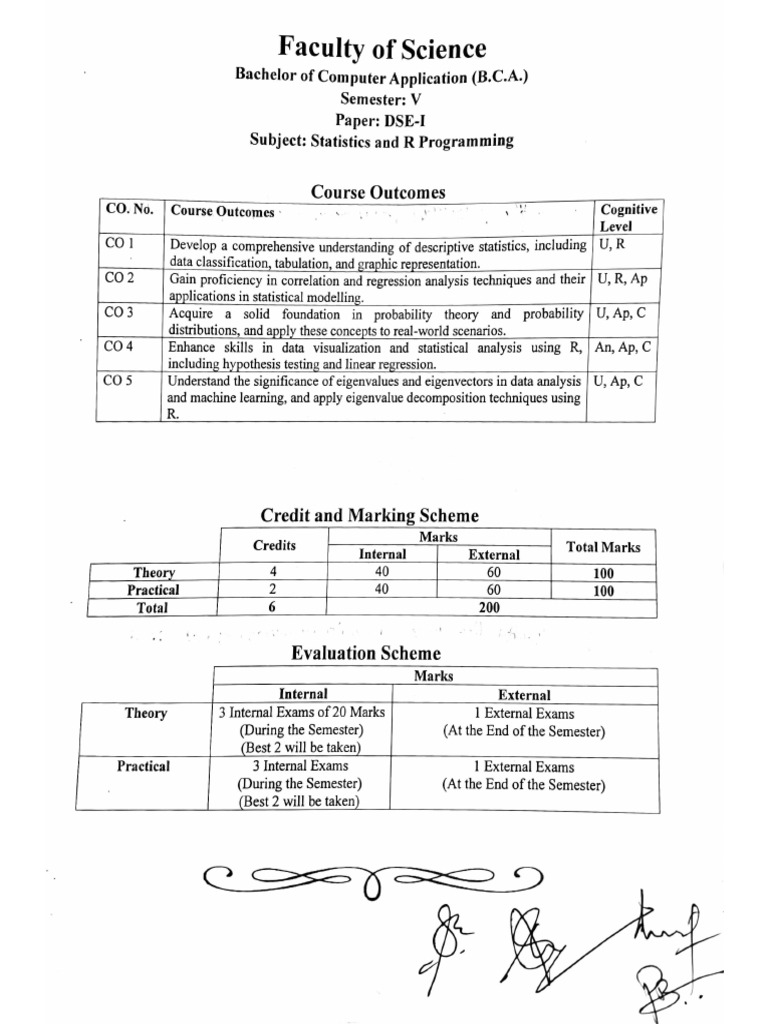 Bca v SemDSE-1 Statistics and R Programming | PDF