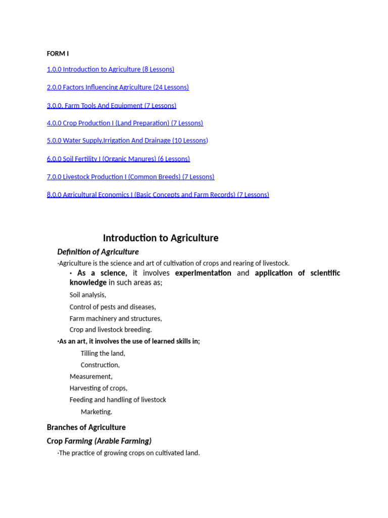Comprehensive Guide to Agriculture Basics | PDF | Soil | Weathering
