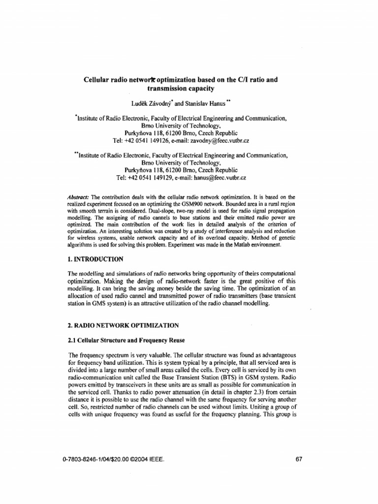 GSM900 Network Optimization Techniques | PDF | Radio | Cellular Network