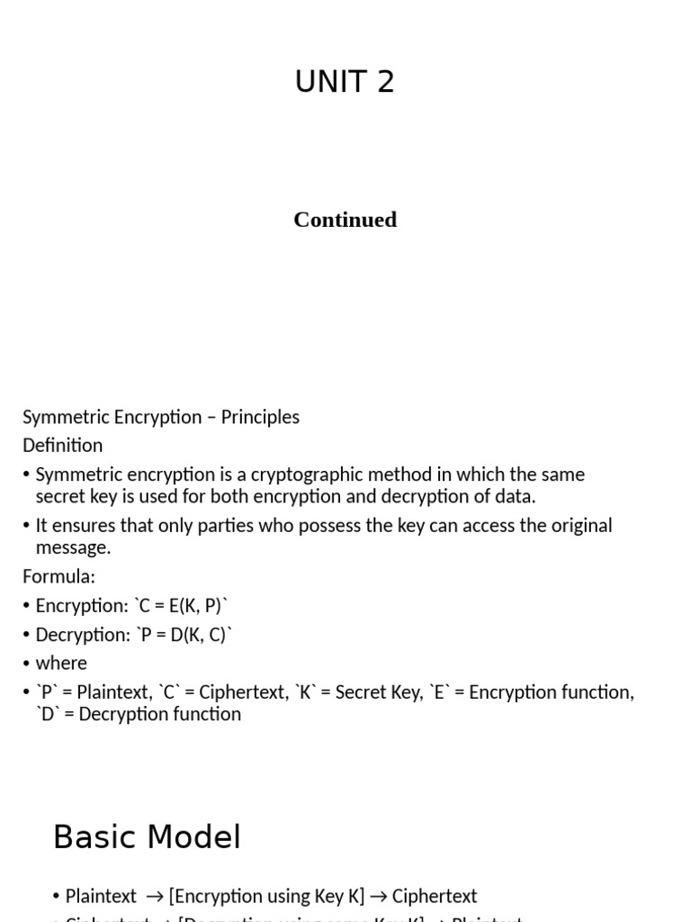 Symmetric Encryption Explained | PDF | Encryption | Key (Cryptography)