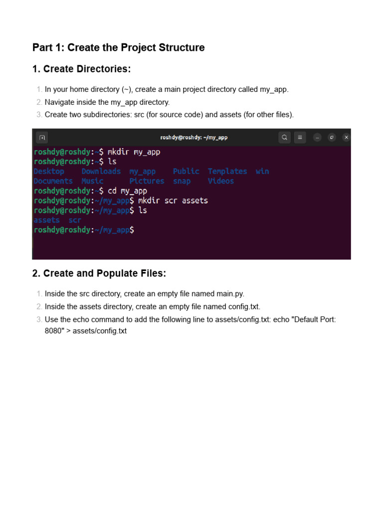 SOLVE Linux Task 1 | PDF