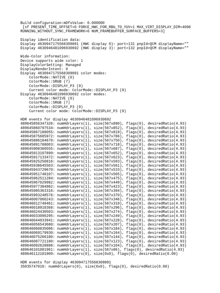 Display Configuration and HDR Events | PDF | Display Technology ...