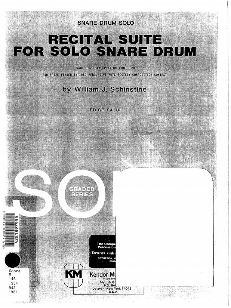 Toaz - Info Recital Suite For Solo Snare Drum PR | PDF