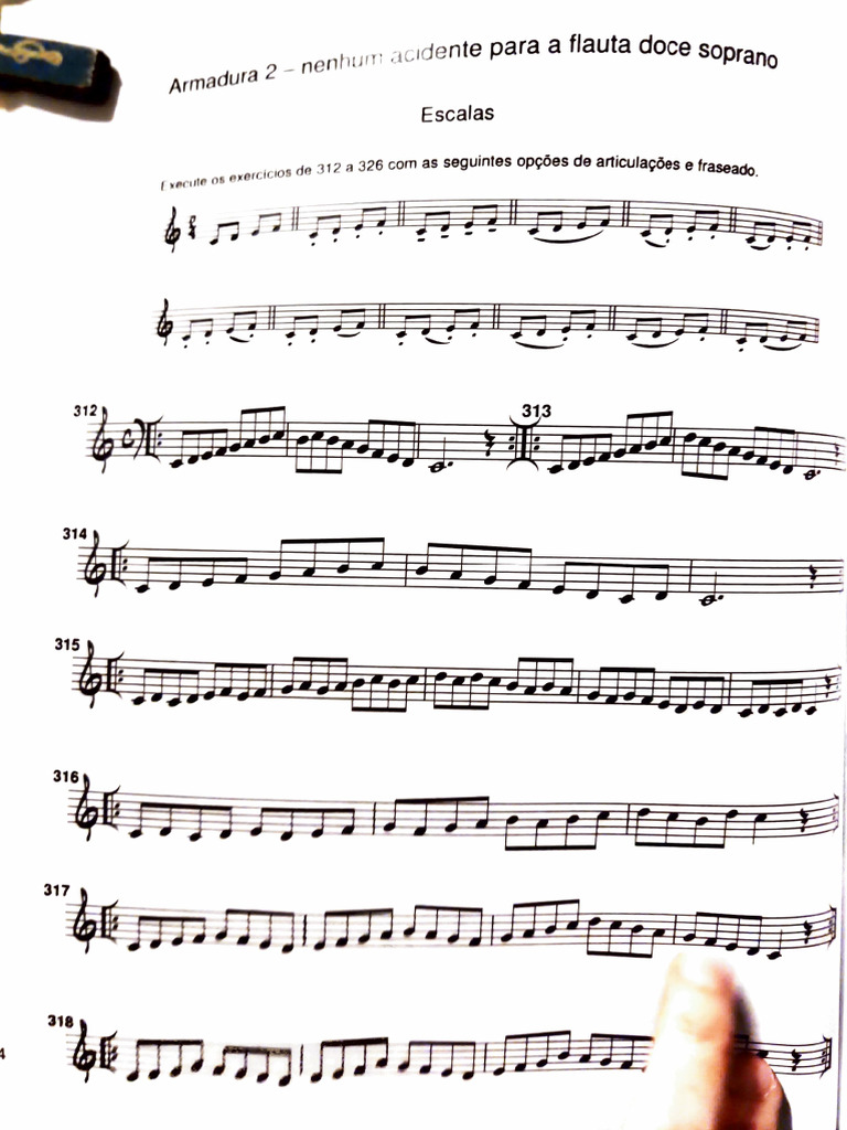 Exercícios de Escalas para Flauta Soprano | PDF