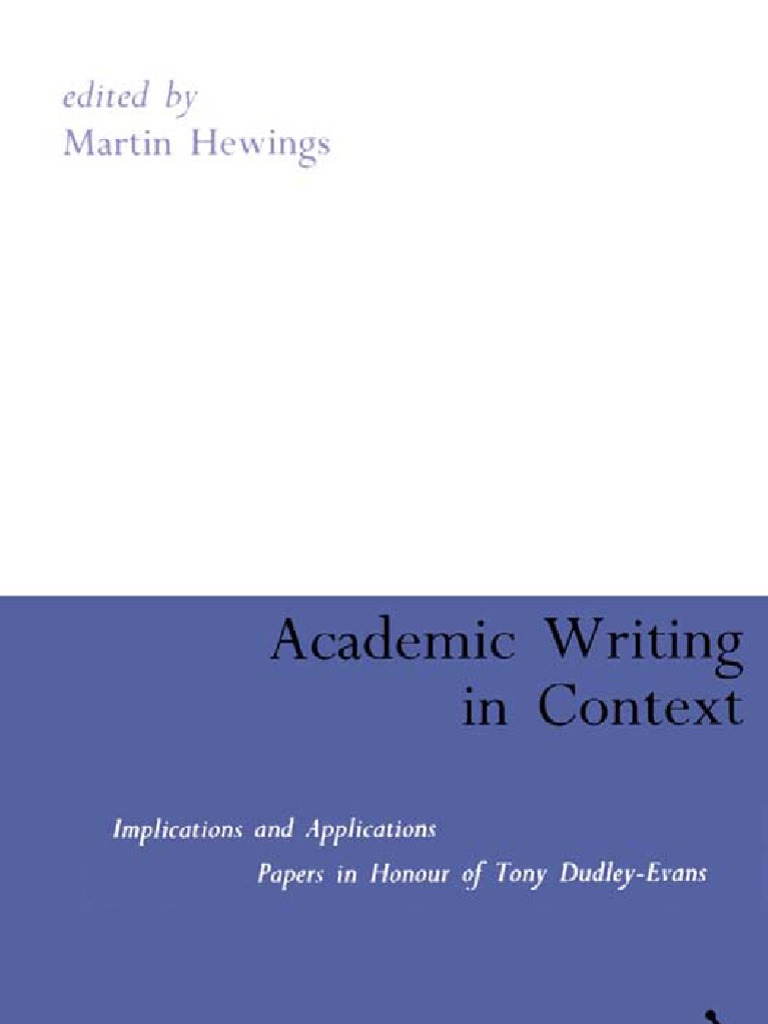 Academic Writing in Context | PDF
