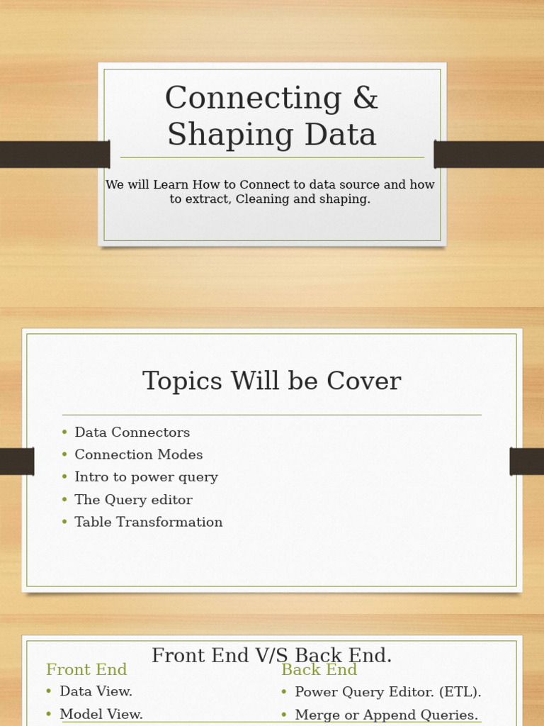 Connecting & Shaping Data | PDF | Databases | Information Technology ...