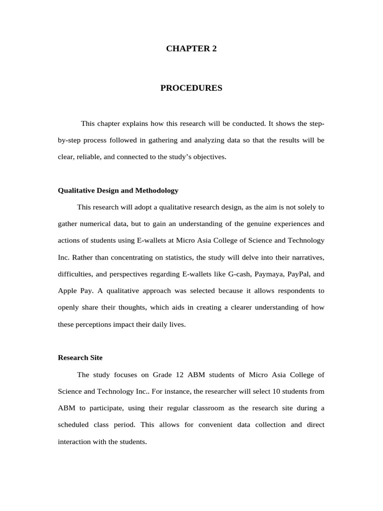 Group 1 - Chapter 2 | PDF | Qualitative Research | Methodology