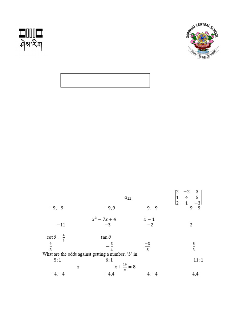 Class XI Math Annual Exam 2022 Guide | PDF | Circle | Equations
