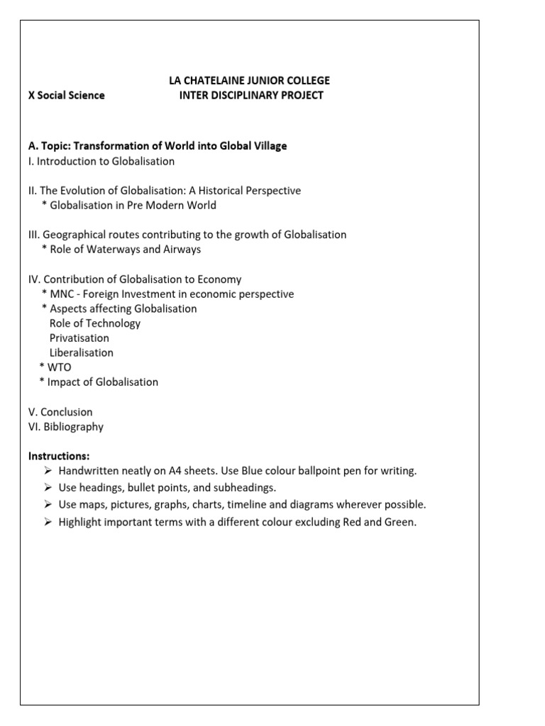 Class X Interdisciplinary Project | PDF | Economies