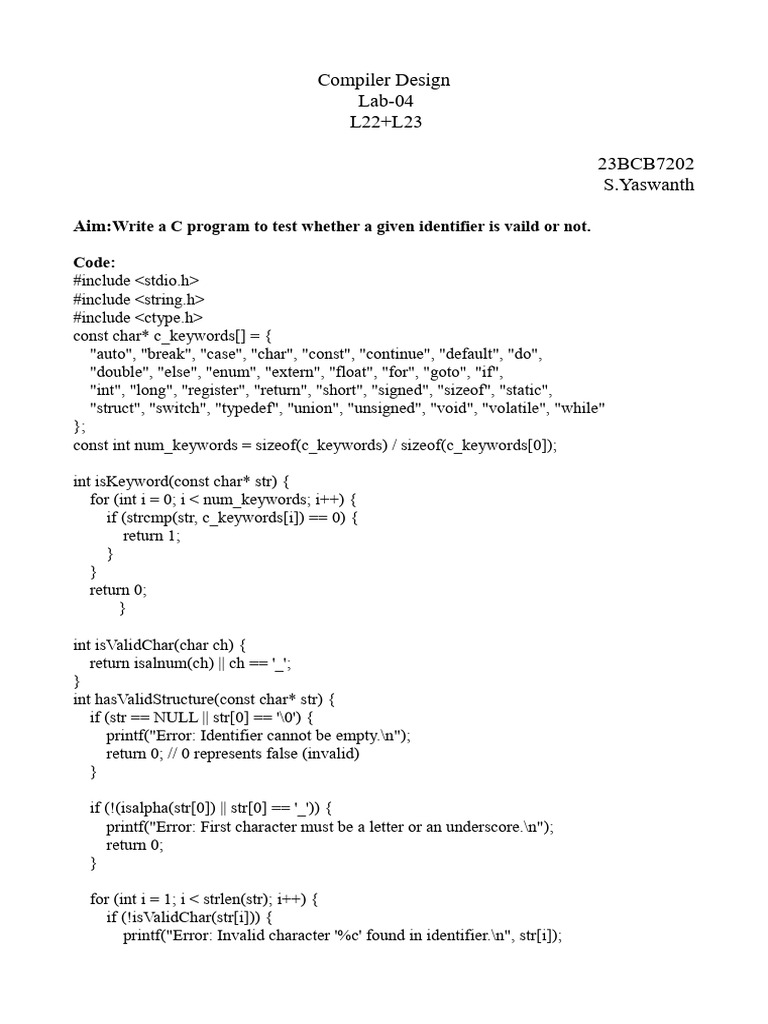 23BCB7202 CdLab04 | PDF