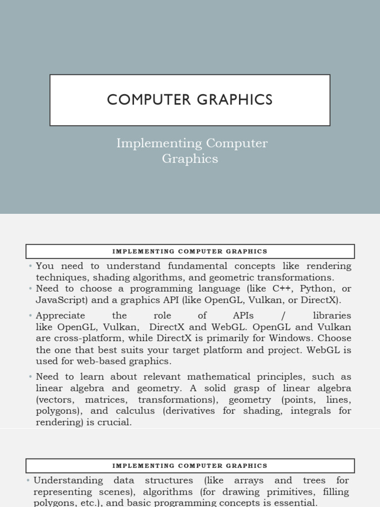 Implementing Computer Graphics Basics | PDF | Computer Graphics ...