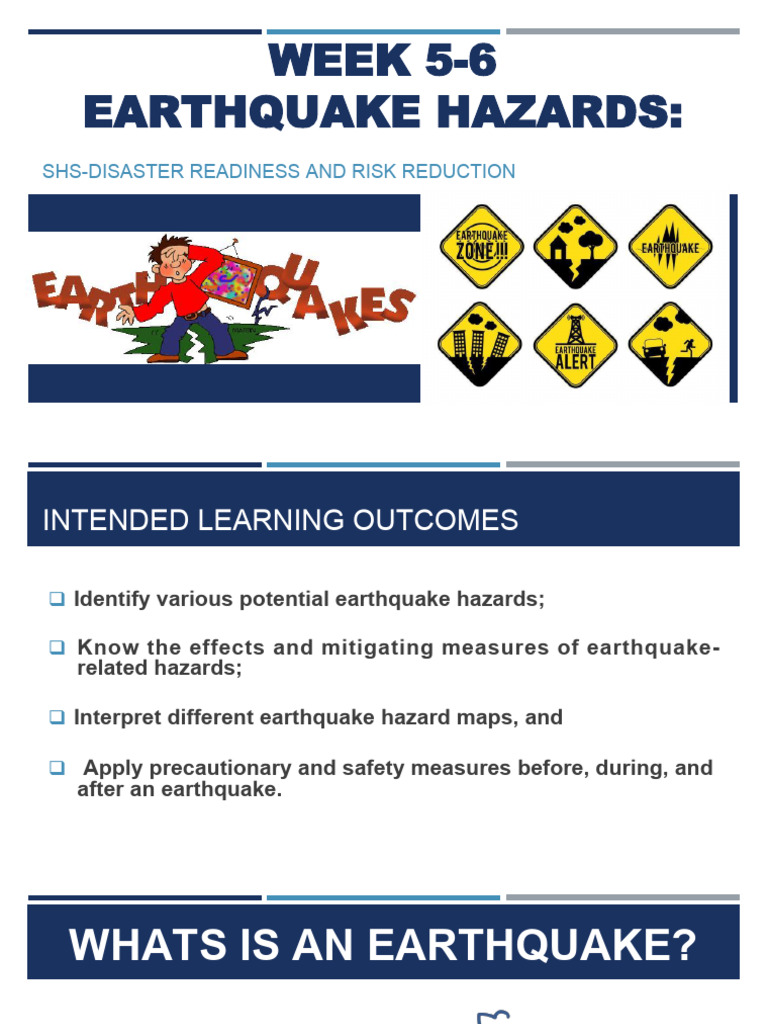 Week 5 6 Earthquake Hazard Identification Assessment and Mapping 1 ...
