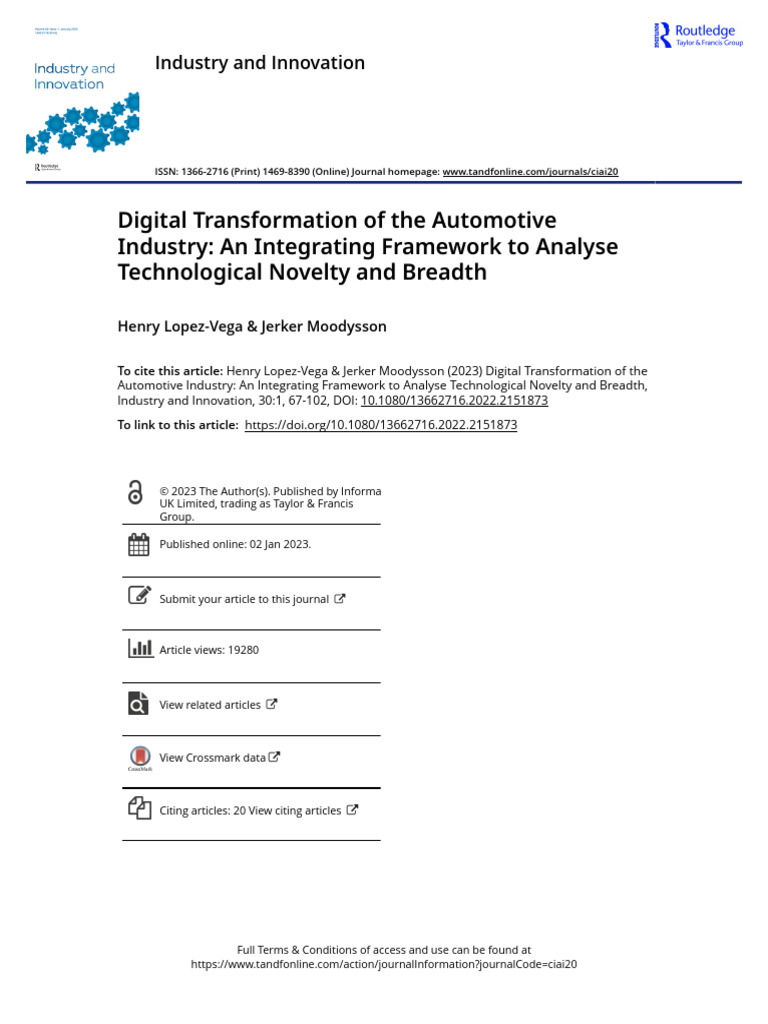 Digital Transformation in Automotive Industry | PDF