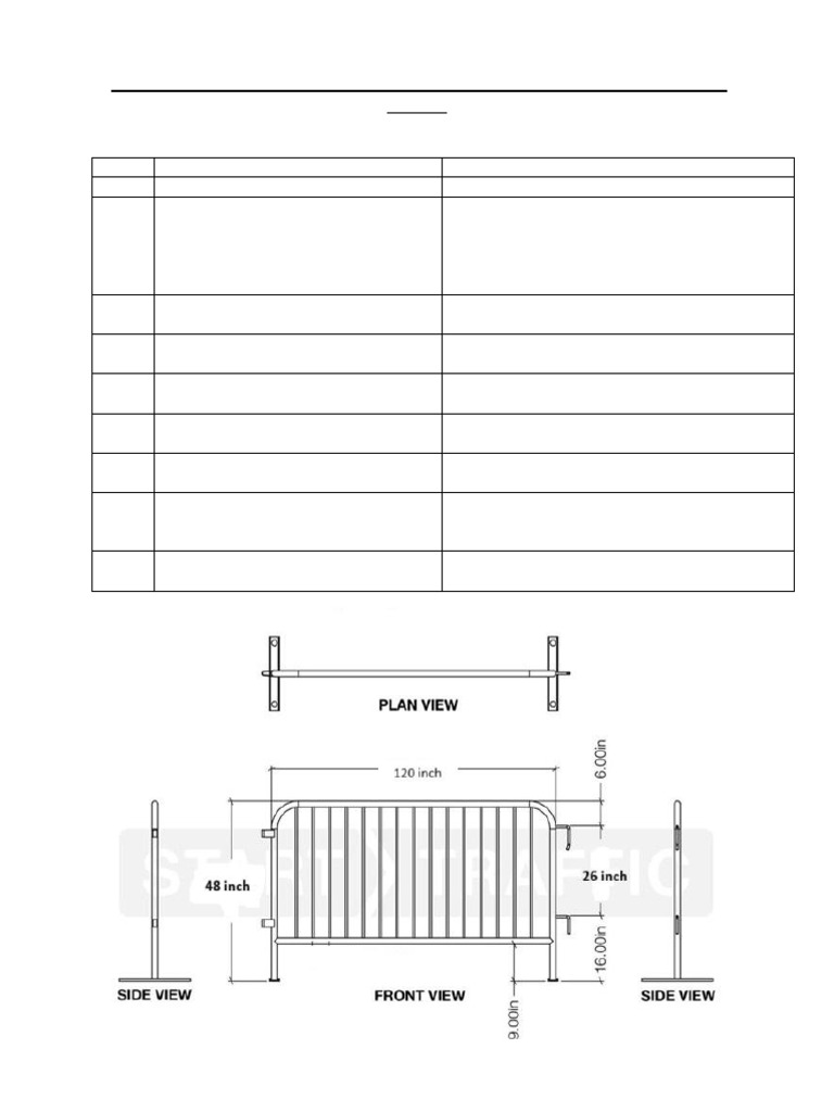 Specifications Barricades New Pdf