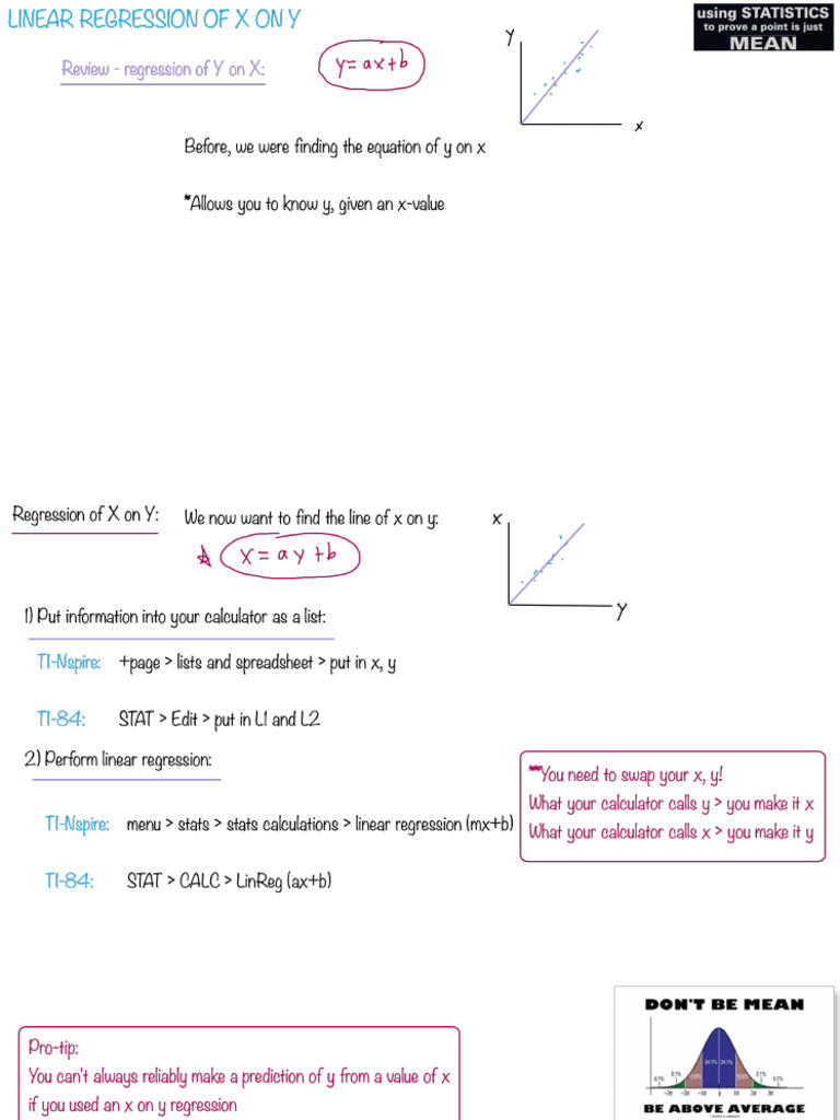 AA SL L4-8 Linear Regression of X On y | PDF