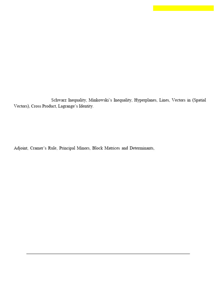 Linear Algebra Course Overview MATH3114 | PDF | Matrix (Mathematics ...