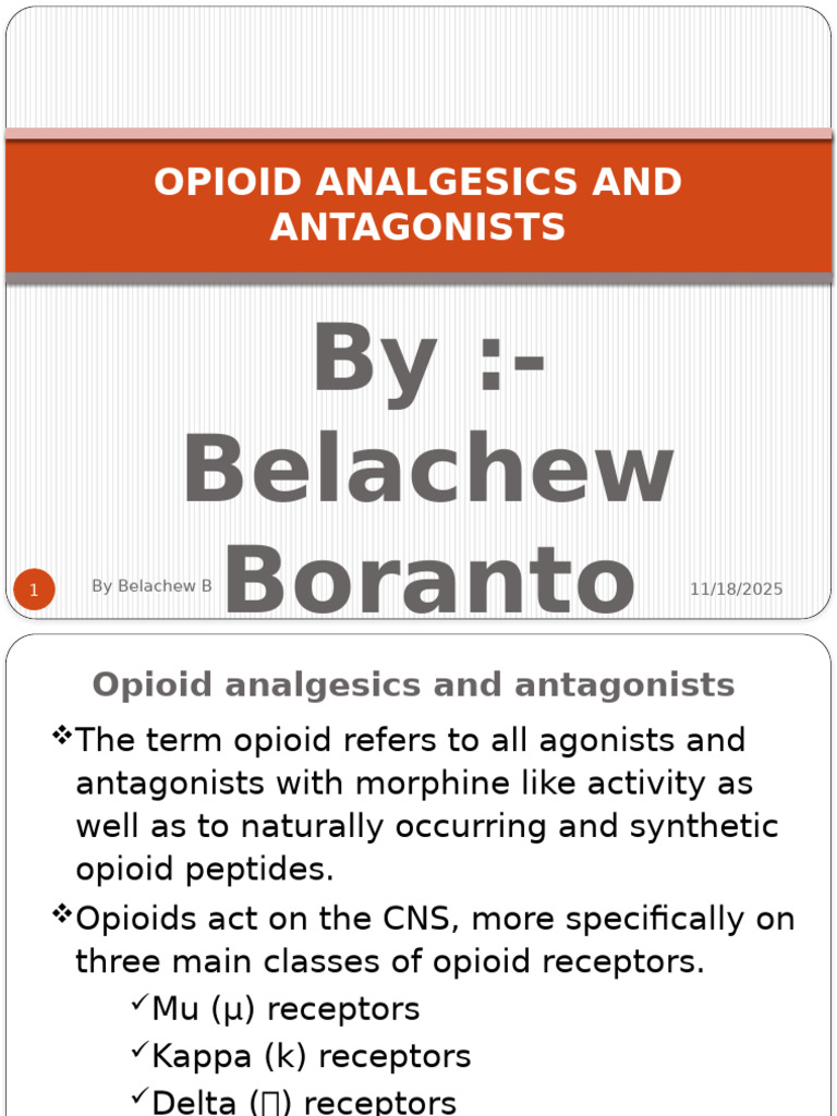 Opioid Analgesics and Antagonists | PDF | Opioid | Morphine