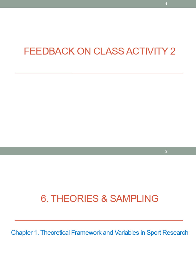 Theories and Sampling in Sport Research | PDF | Sampling (Statistics ...