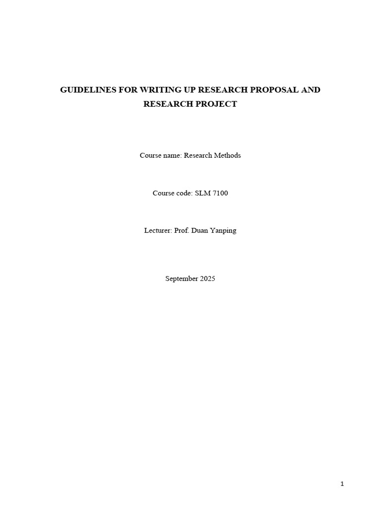 Research Proposal Writing Guidelines | PDF | Abstract (Summary) | Bracket