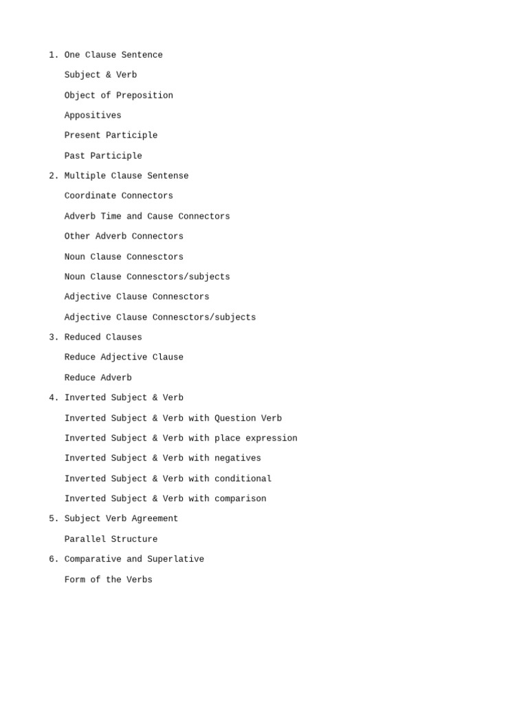 Mastering English Sentence Structures | PDF